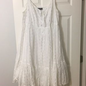 Cute fun white and silver summer dress